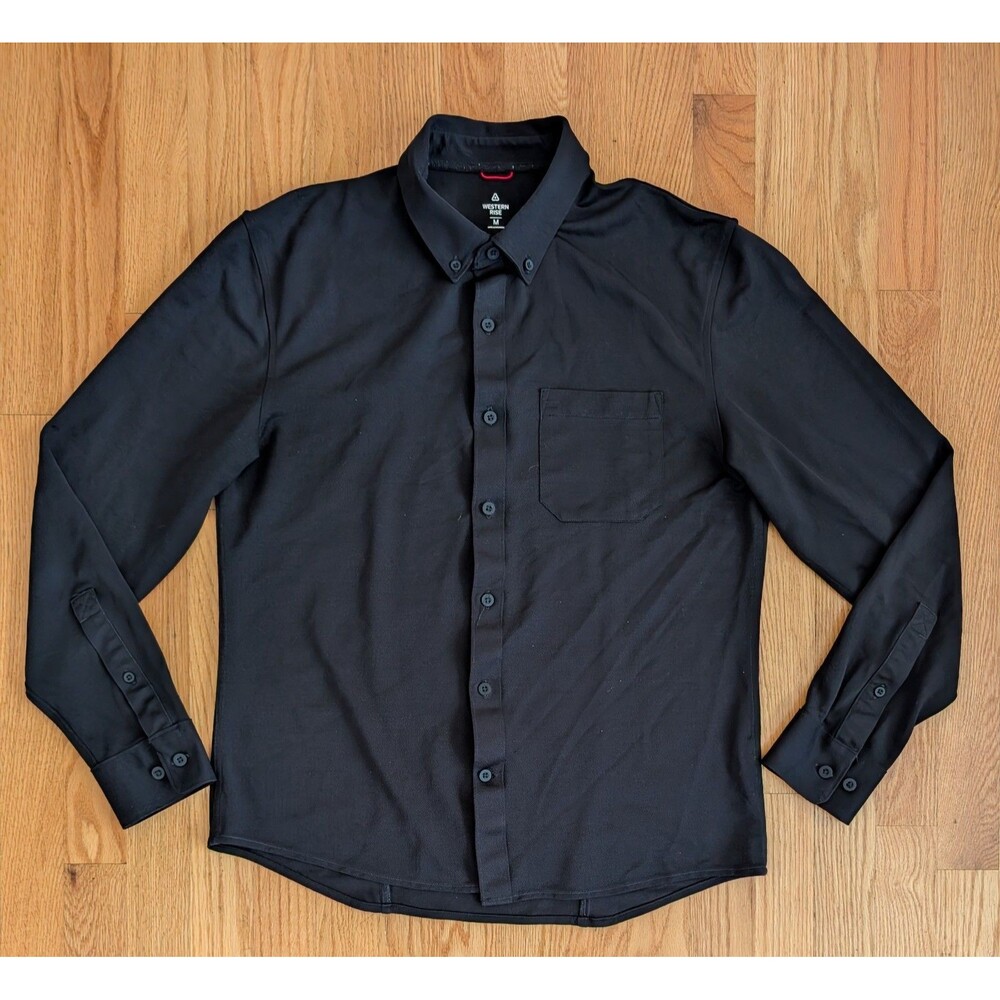 Western Rise Limitless Merino Wool Blend Button-Down Shirt Mens Medium Travel